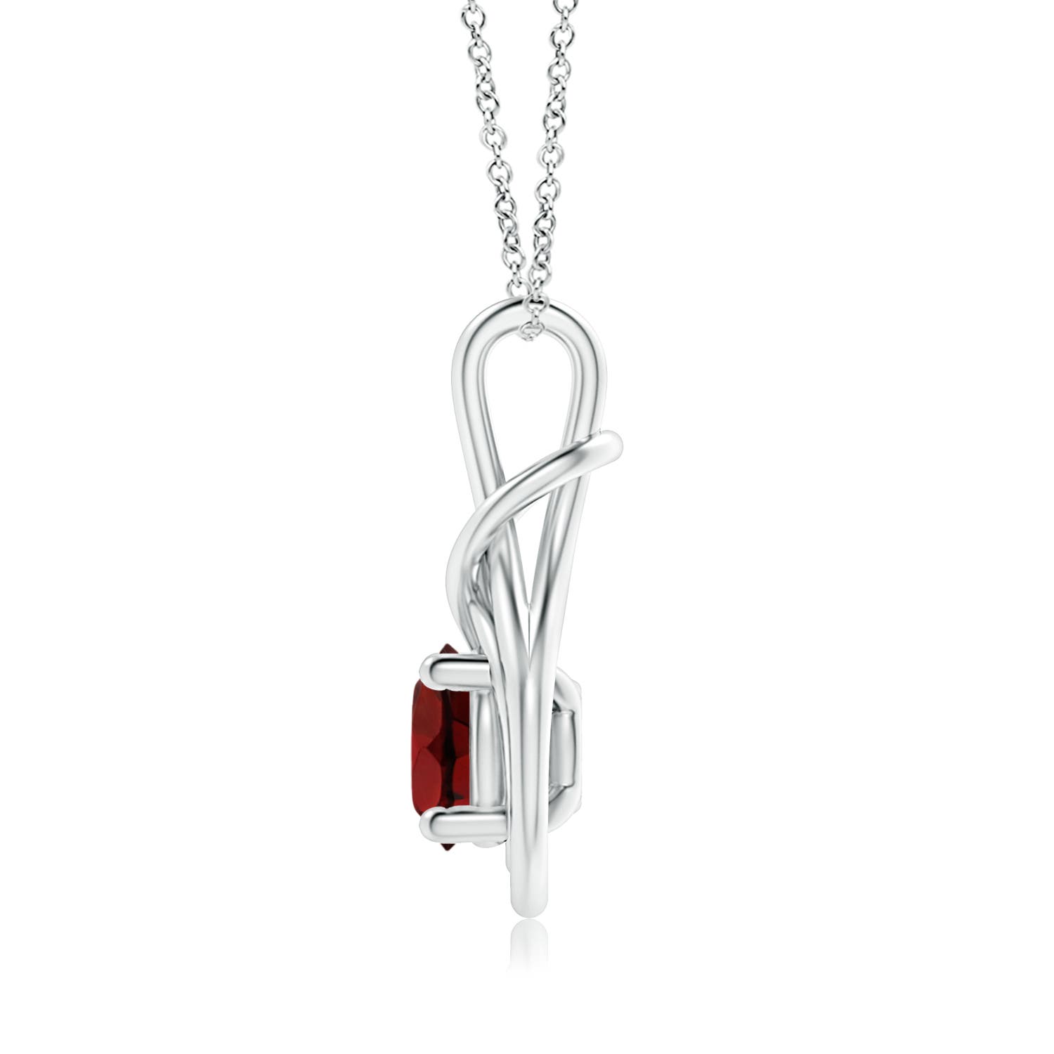 AAA - Garnet / 2.2 CT / 14 KT White Gold