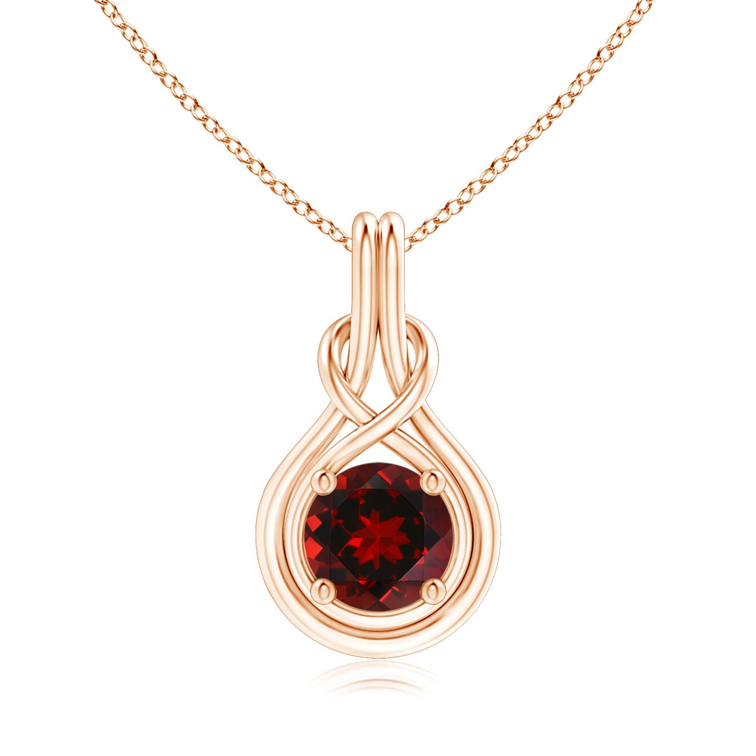 AAAA - Garnet / 2.2 CT / 14 KT Rose Gold