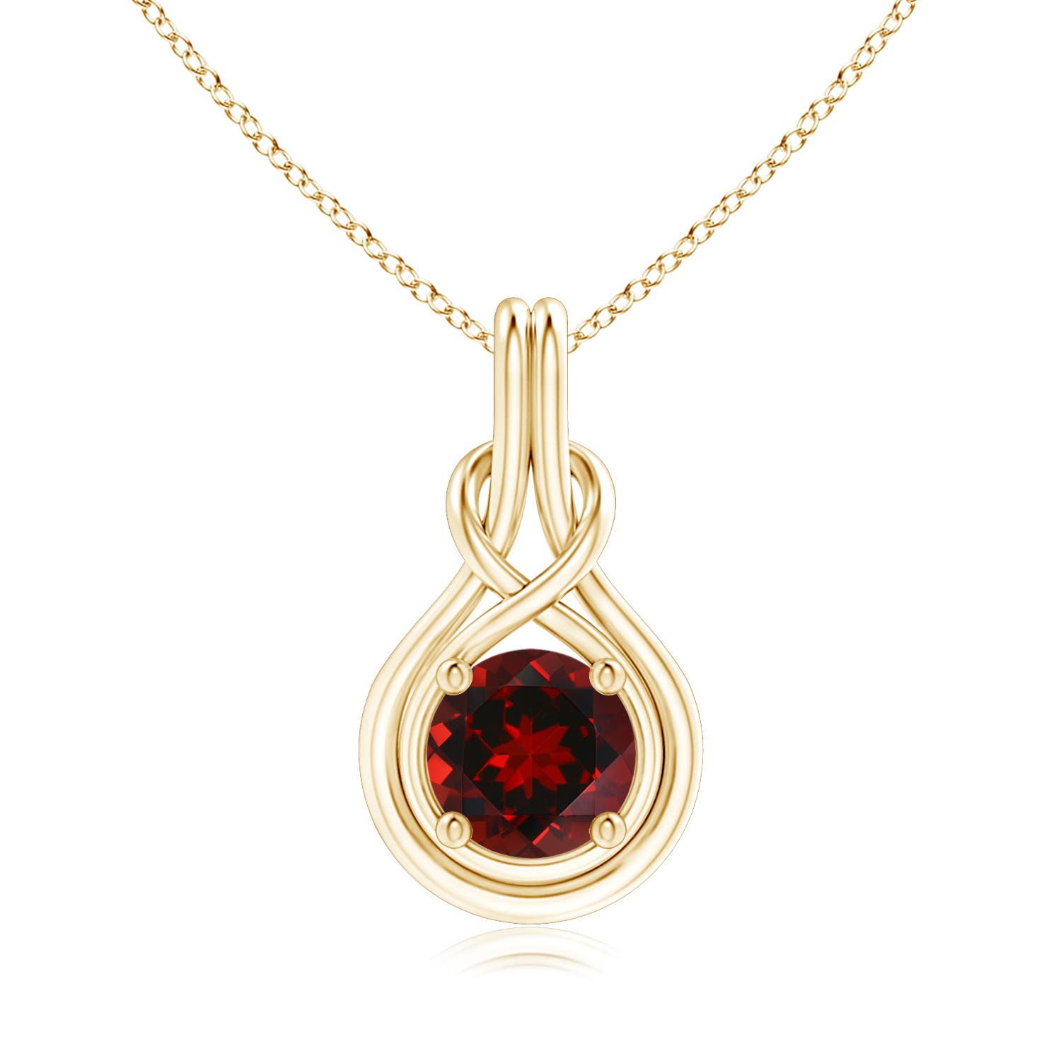 AAAA - Garnet / 2.2 CT / 14 KT Yellow Gold