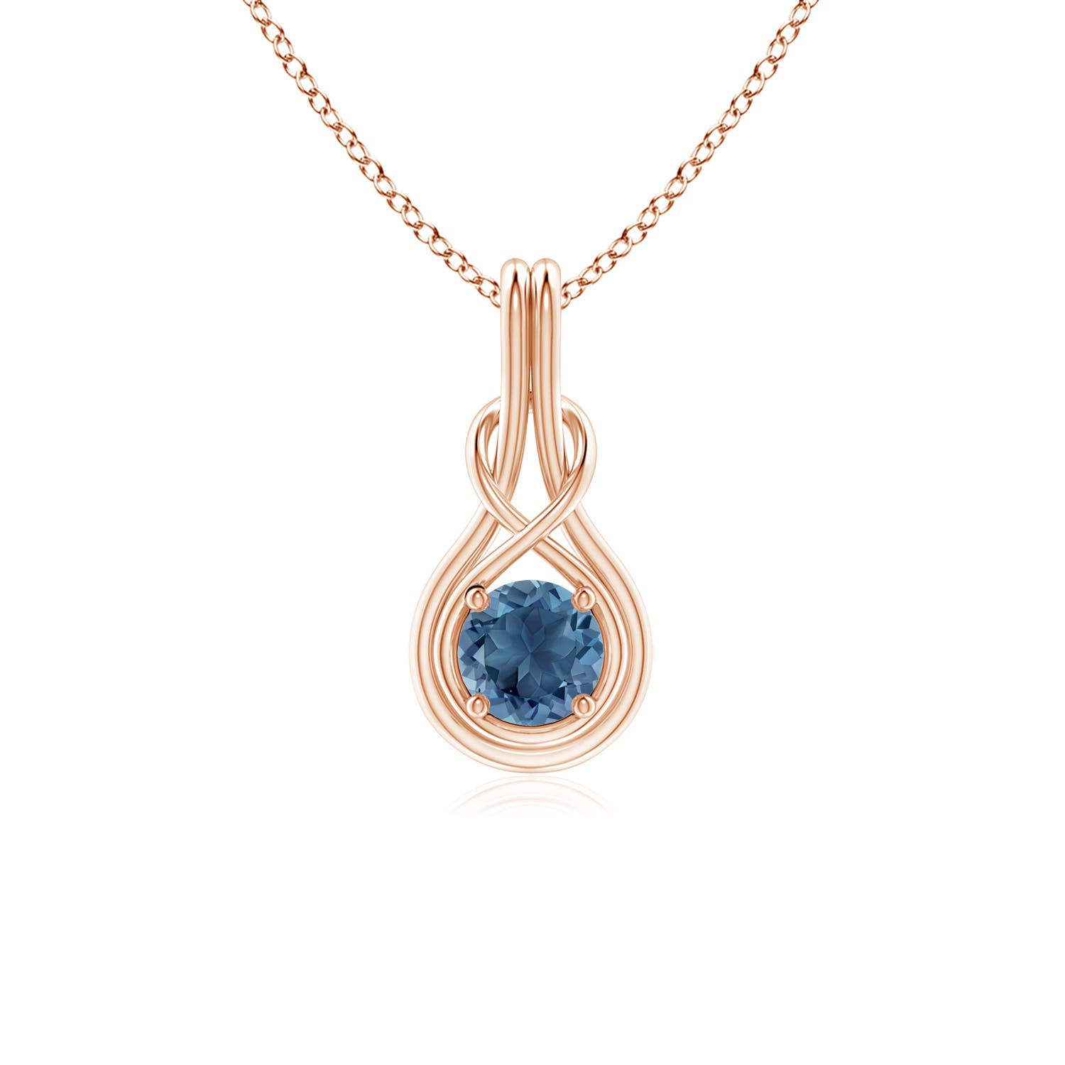 A - London Blue Topaz / 0.6 CT / 14 KT Rose Gold