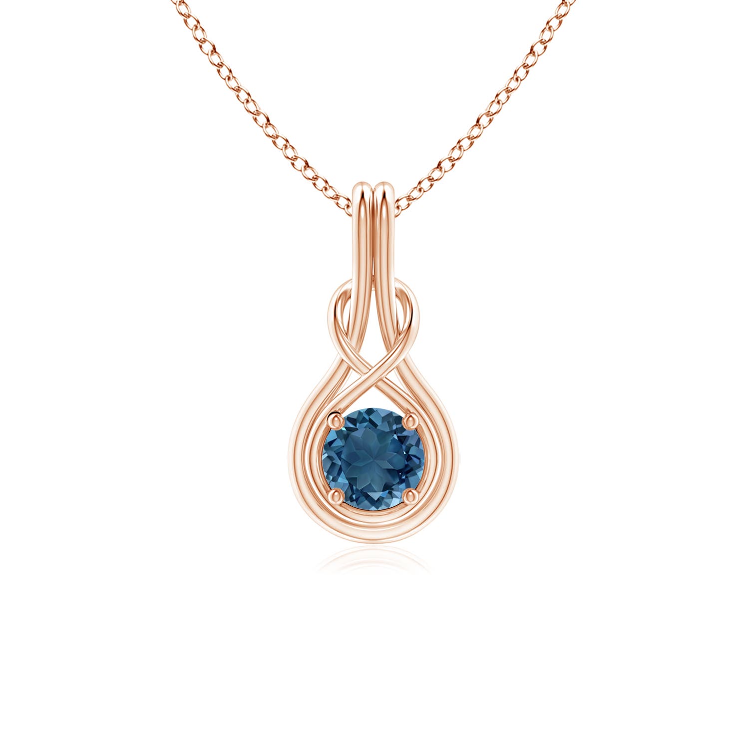 AA - London Blue Topaz / 0.6 CT / 14 KT Rose Gold