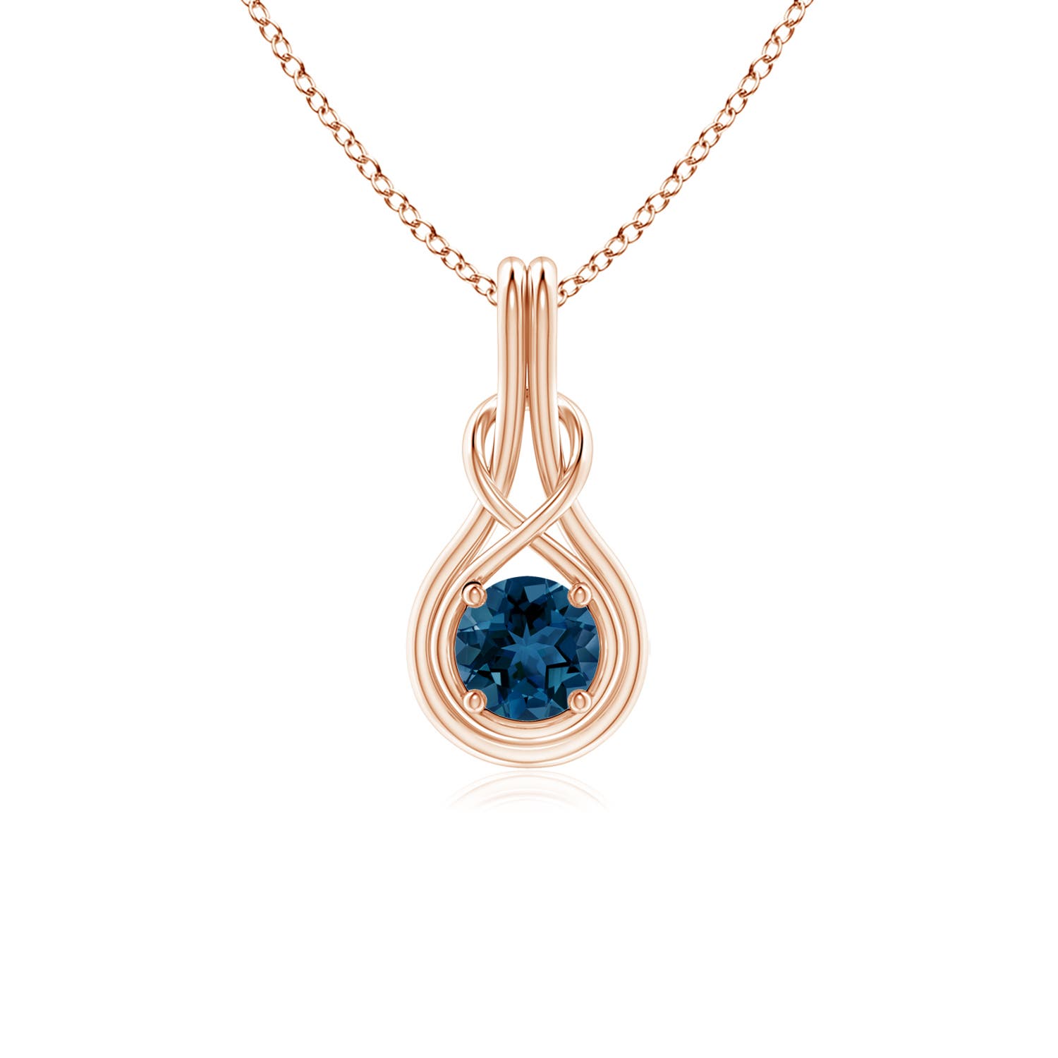 AAA - London Blue Topaz / 0.6 CT / 14 KT Rose Gold