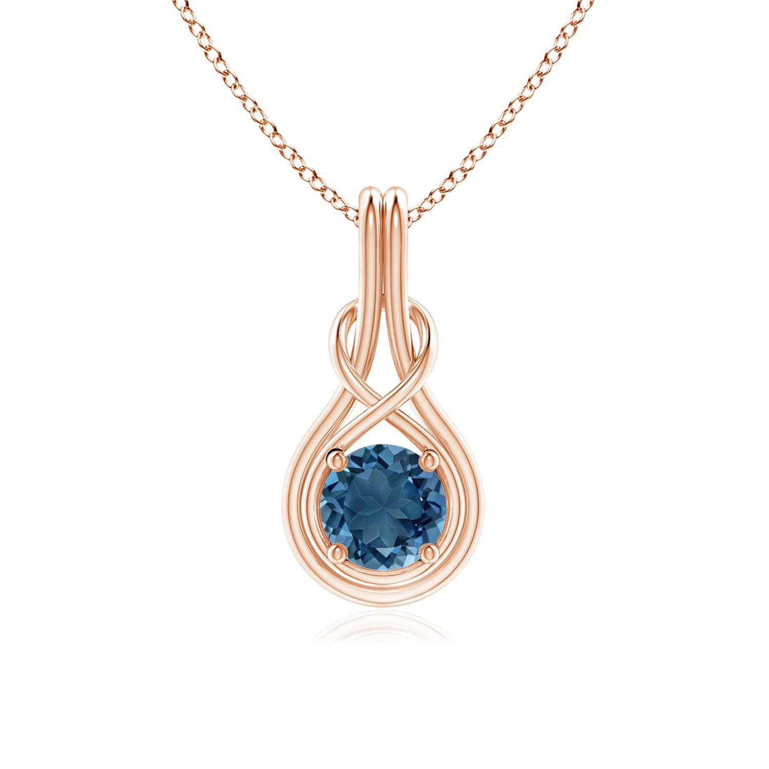 AA - London Blue Topaz / 0.95 CT / 14 KT Rose Gold