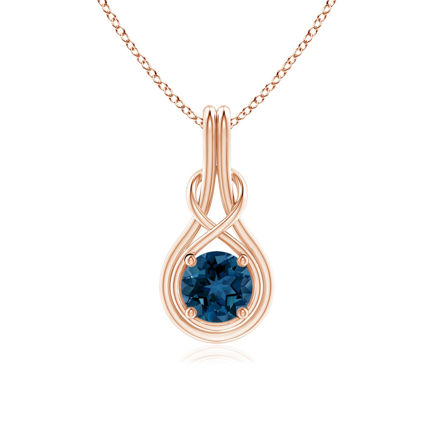 AAA - London Blue Topaz / 0.95 CT / 14 KT Rose Gold