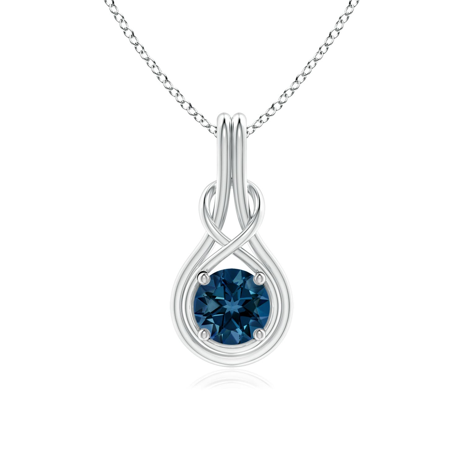 AAAA - London Blue Topaz / 0.95 CT / 14 KT White Gold