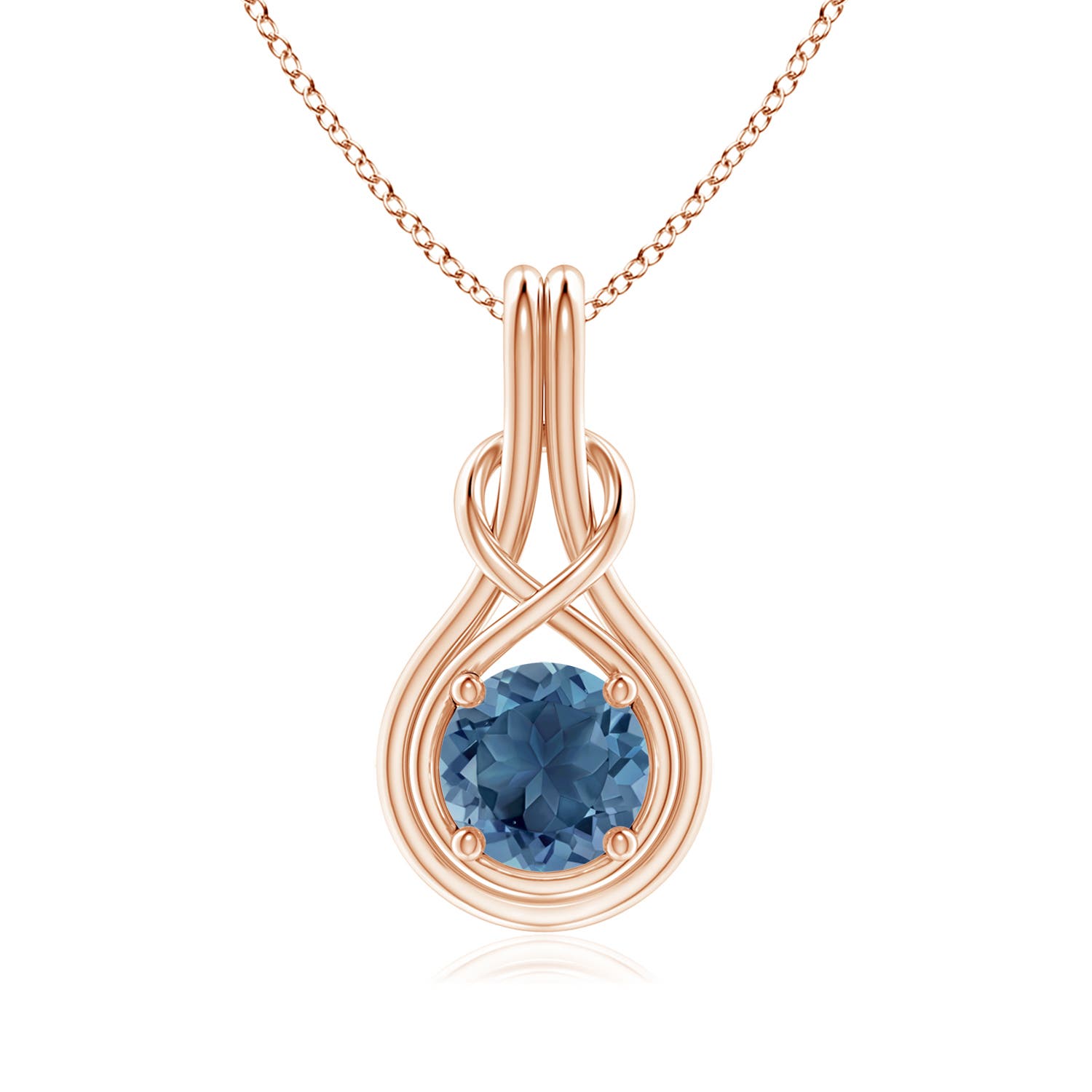 A - London Blue Topaz / 1.55 CT / 14 KT Rose Gold