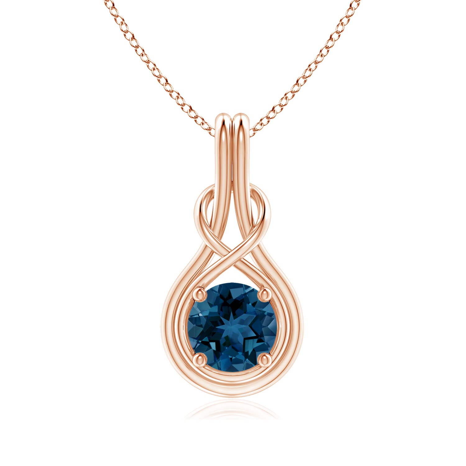 AAA - London Blue Topaz / 1.55 CT / 14 KT Rose Gold