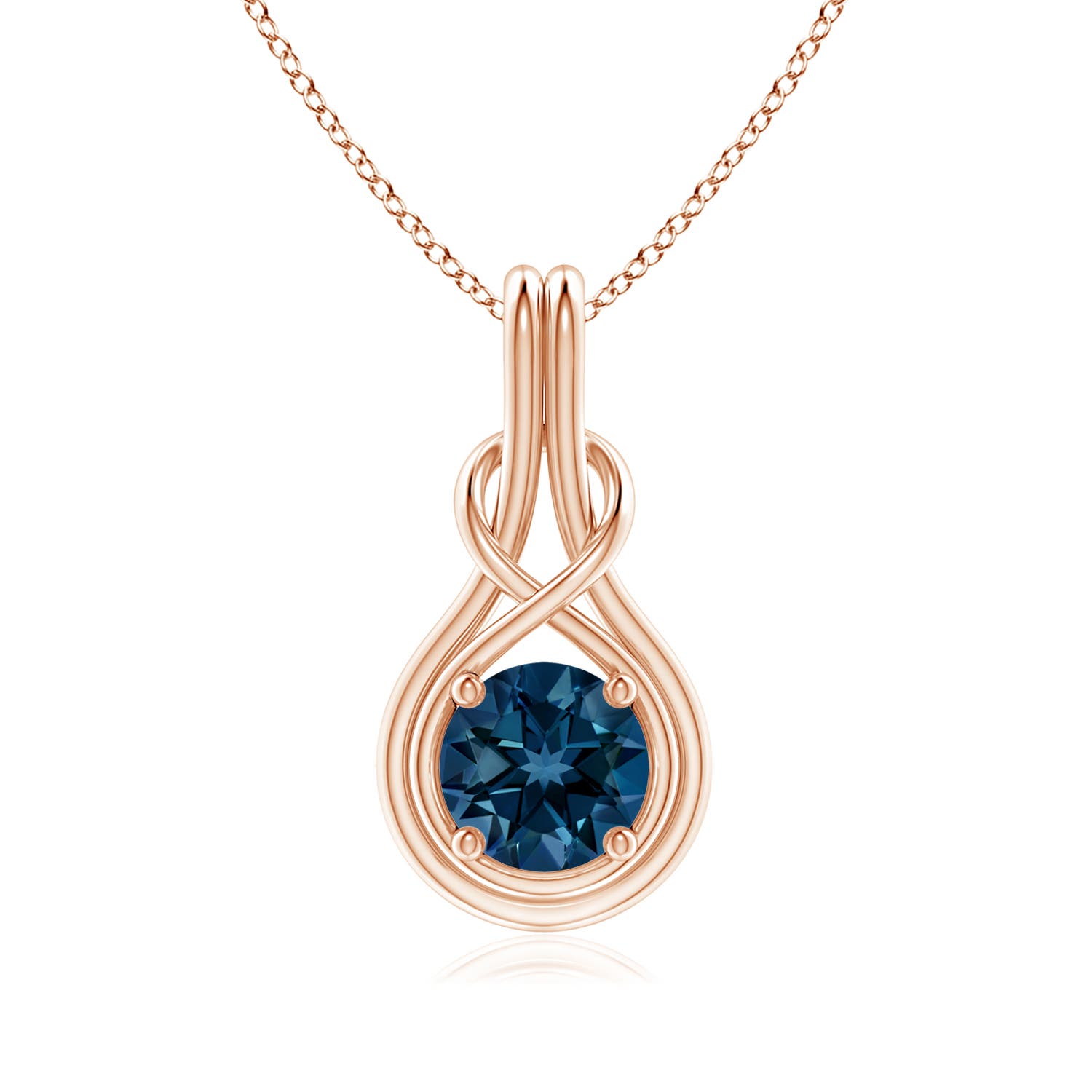 AAAA - London Blue Topaz / 1.55 CT / 14 KT Rose Gold