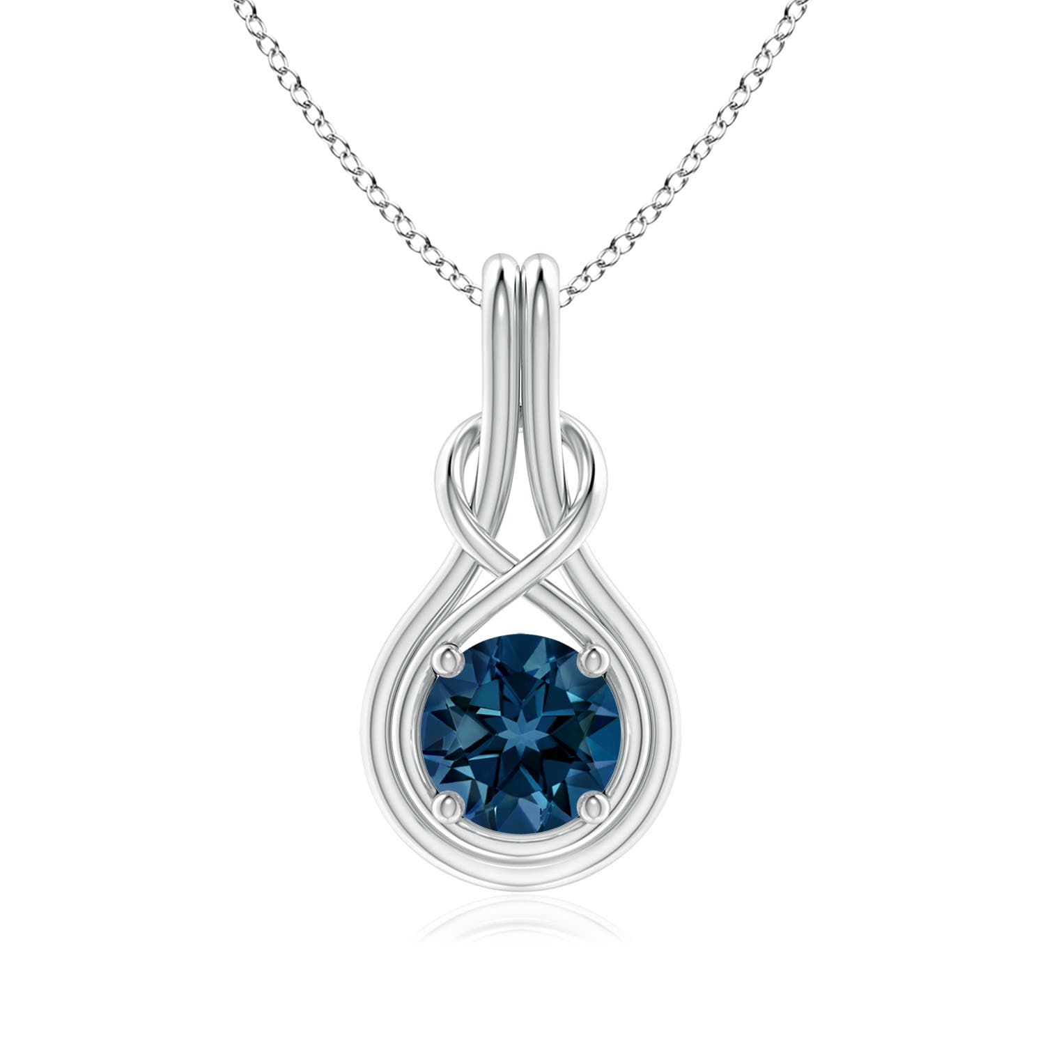 AAAA - London Blue Topaz / 1.55 CT / 14 KT White Gold