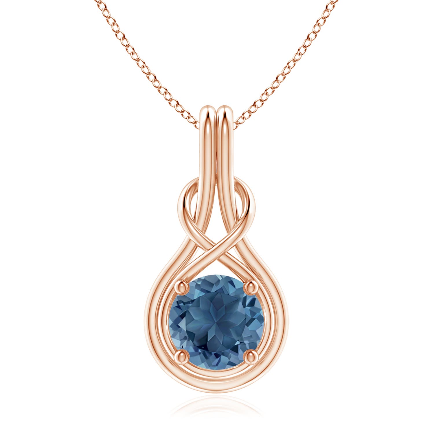 A - London Blue Topaz / 2.35 CT / 14 KT Rose Gold