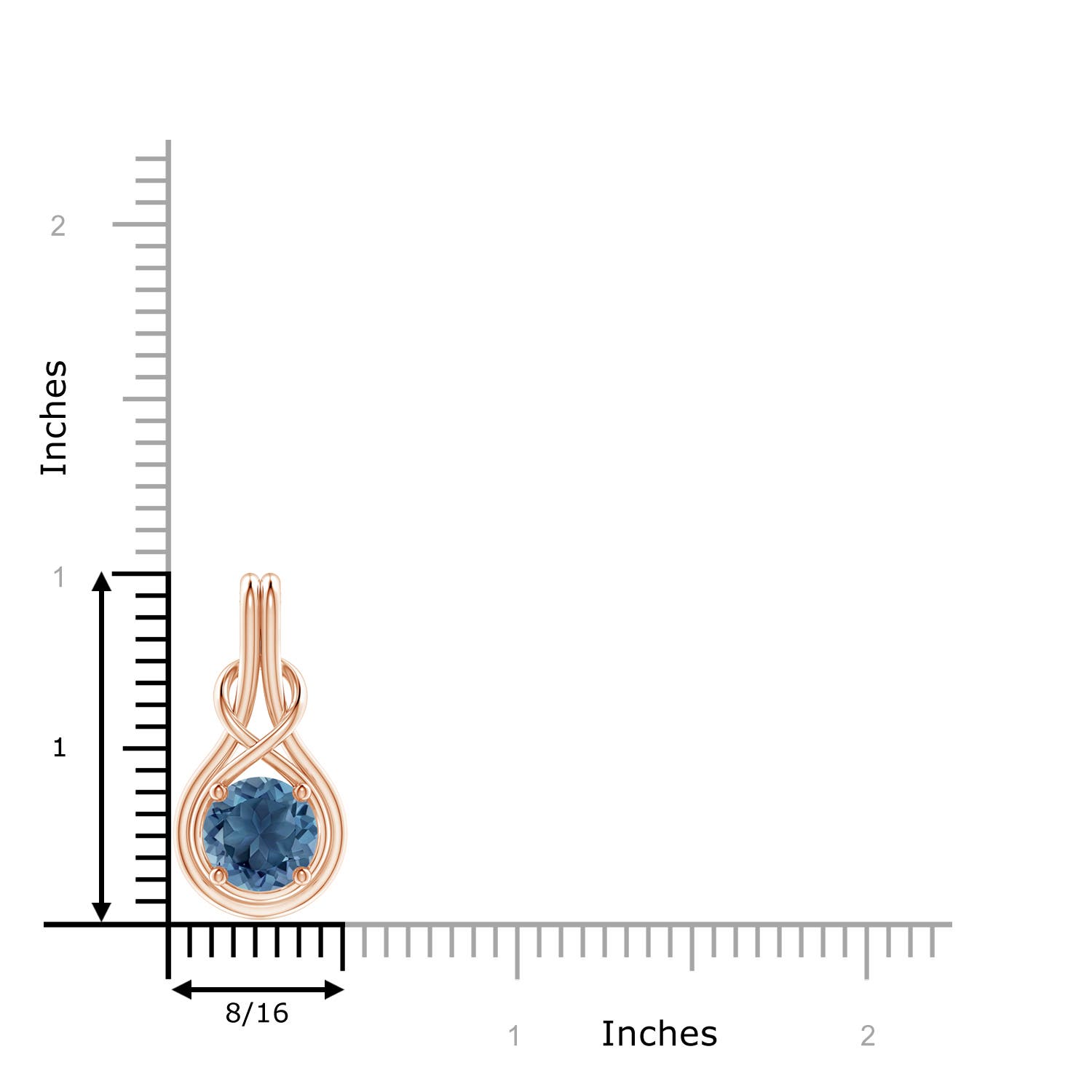 A - London Blue Topaz / 2.35 CT / 14 KT Rose Gold