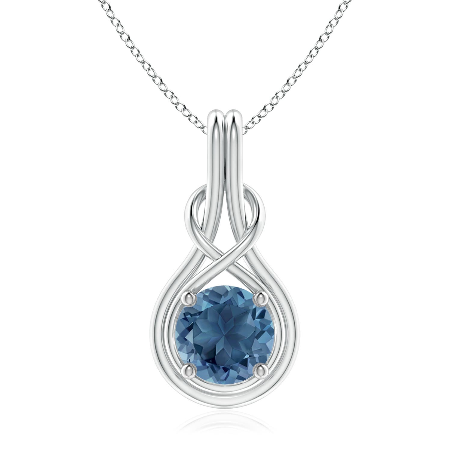 A - London Blue Topaz / 2.35 CT / 14 KT White Gold