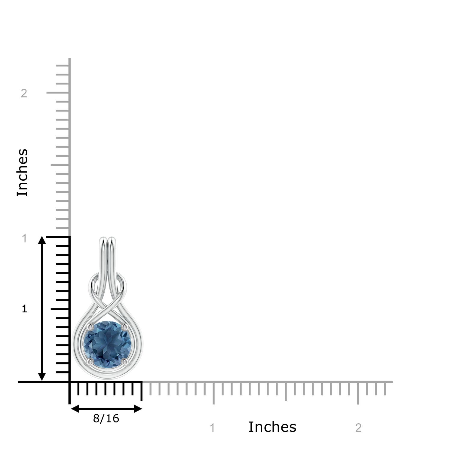 A - London Blue Topaz / 2.35 CT / 14 KT White Gold