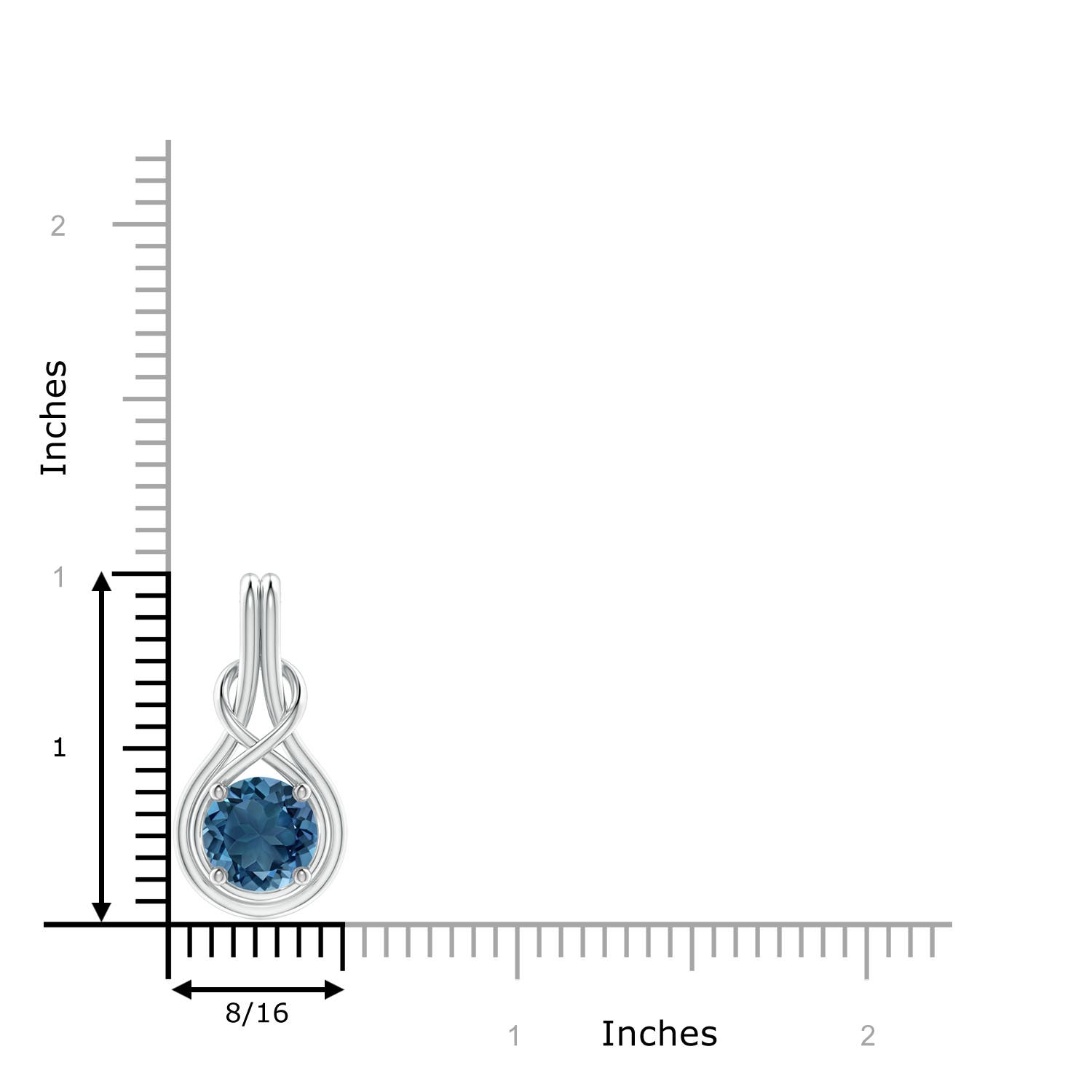 AA - London Blue Topaz / 2.35 CT / 14 KT White Gold