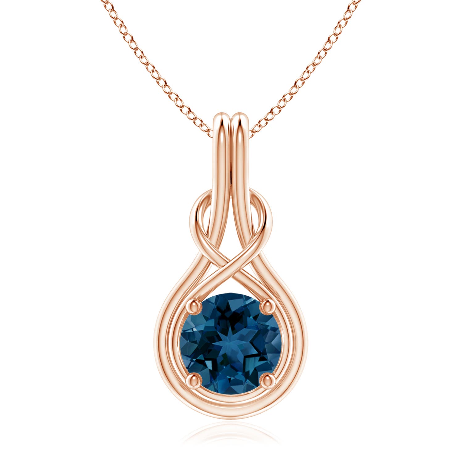 AAA - London Blue Topaz / 2.35 CT / 14 KT Rose Gold