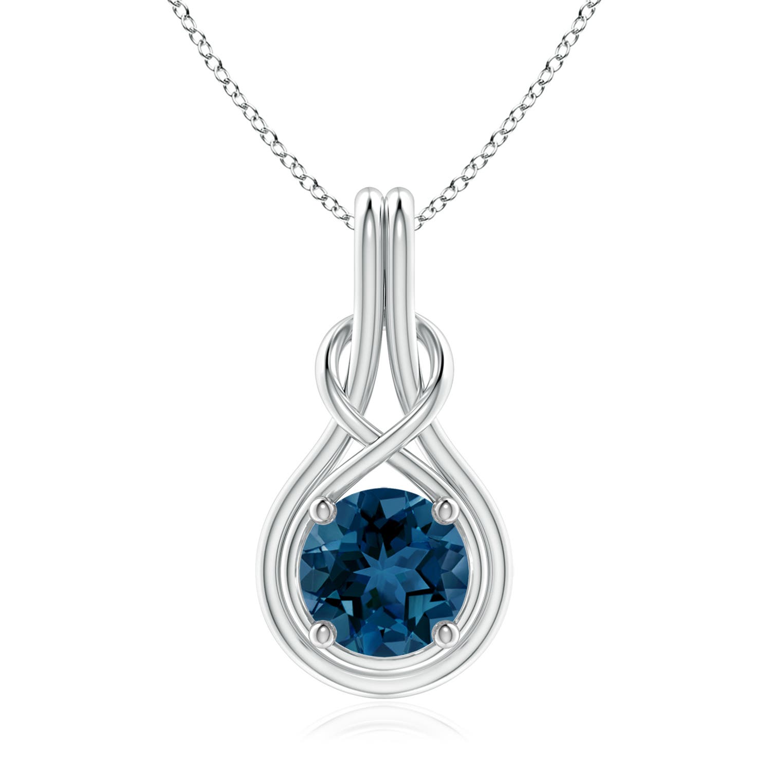 AAA - London Blue Topaz / 2.35 CT / 14 KT White Gold