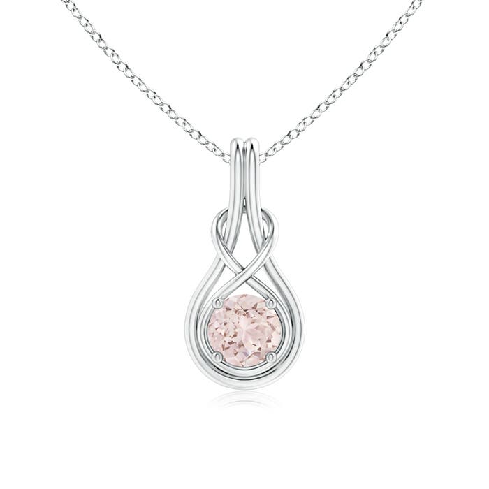 A - Morganite / 0.7 CT / 14 KT White Gold