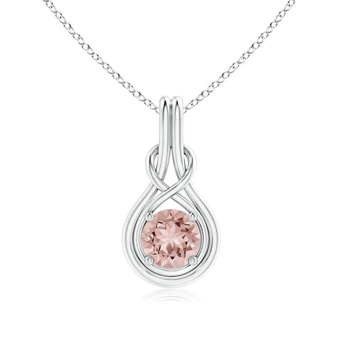 AAAA - Morganite / 1.1 CT / 14 KT White Gold