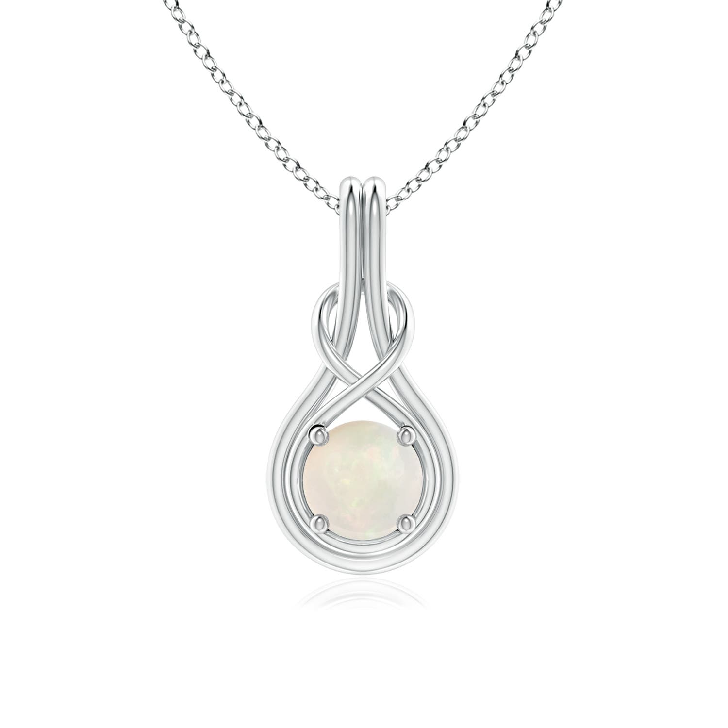 A - Opal / 0.5 CT / 14 KT White Gold