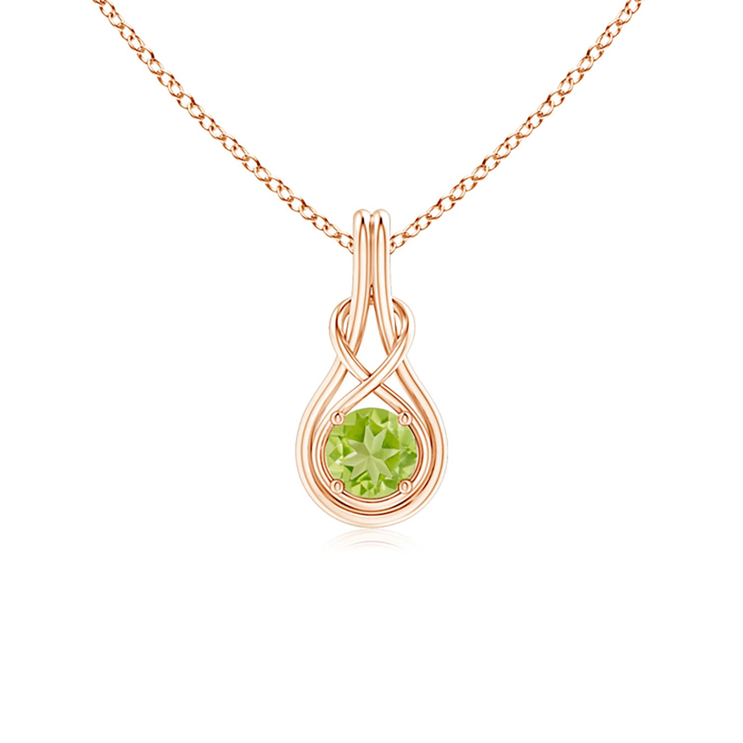 AA - Peridot / 0.55 CT / 14 KT Rose Gold