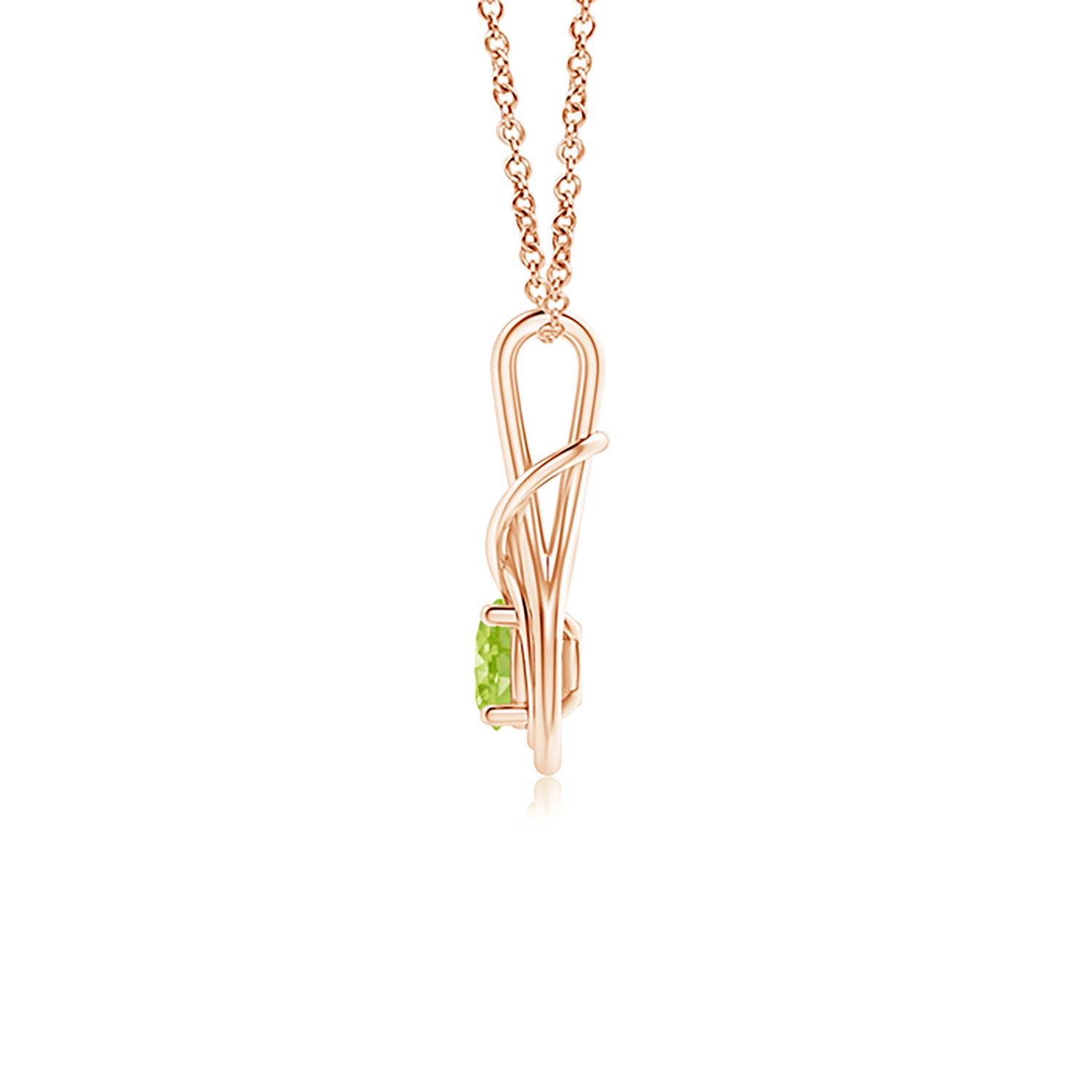 AA - Peridot / 0.55 CT / 14 KT Rose Gold