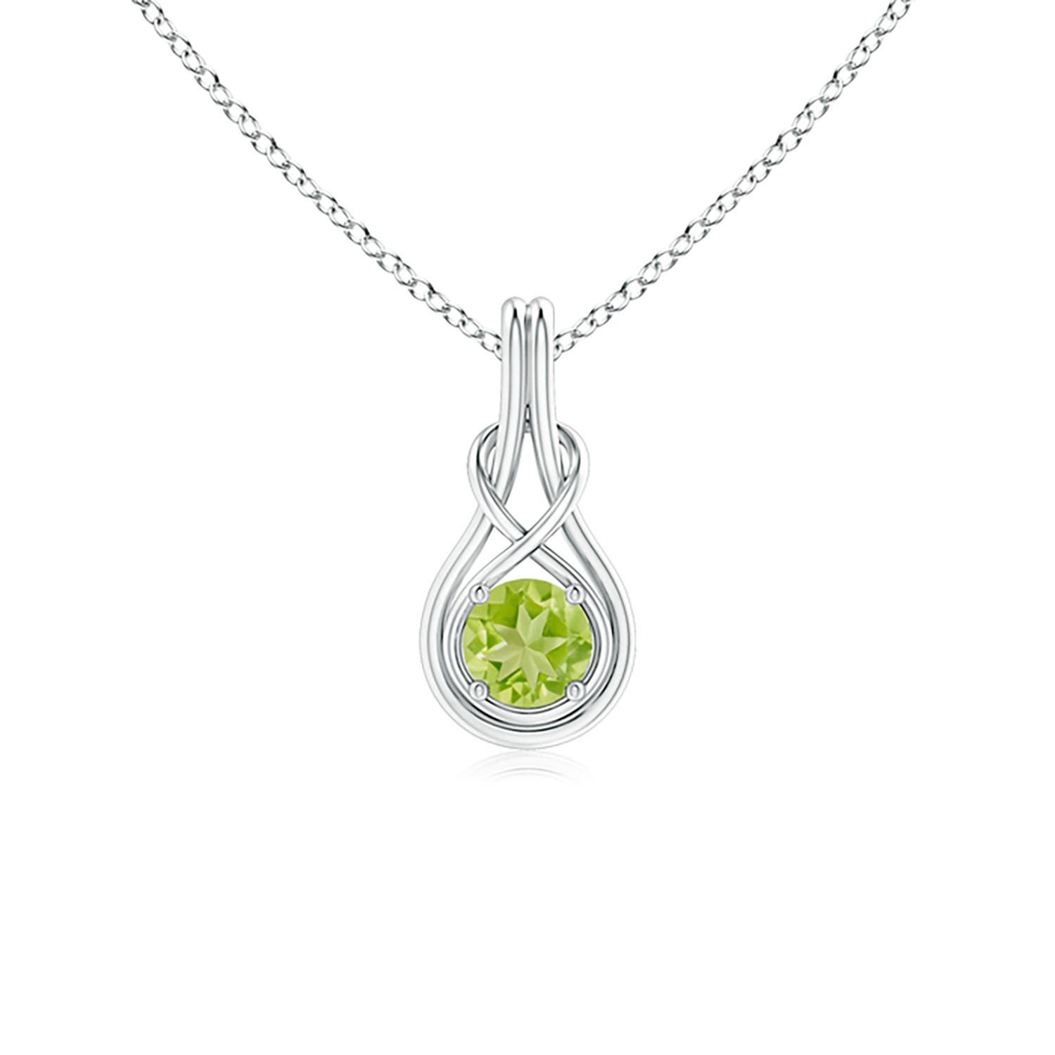 AA - Peridot / 0.55 CT / 14 KT White Gold