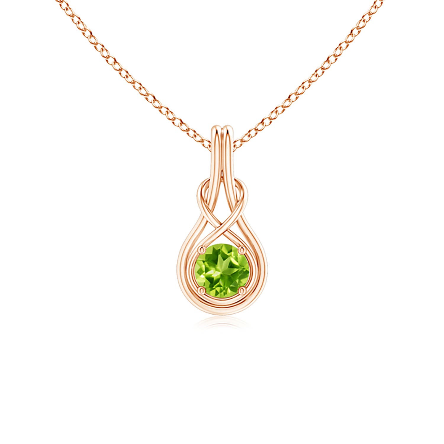 AAA - Peridot / 0.55 CT / 14 KT Rose Gold