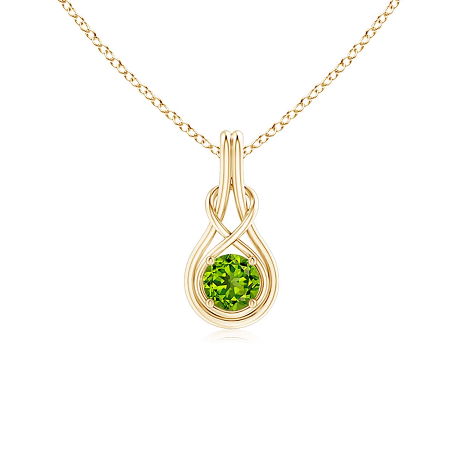 AAAA - Peridot / 0.55 CT / 14 KT Yellow Gold