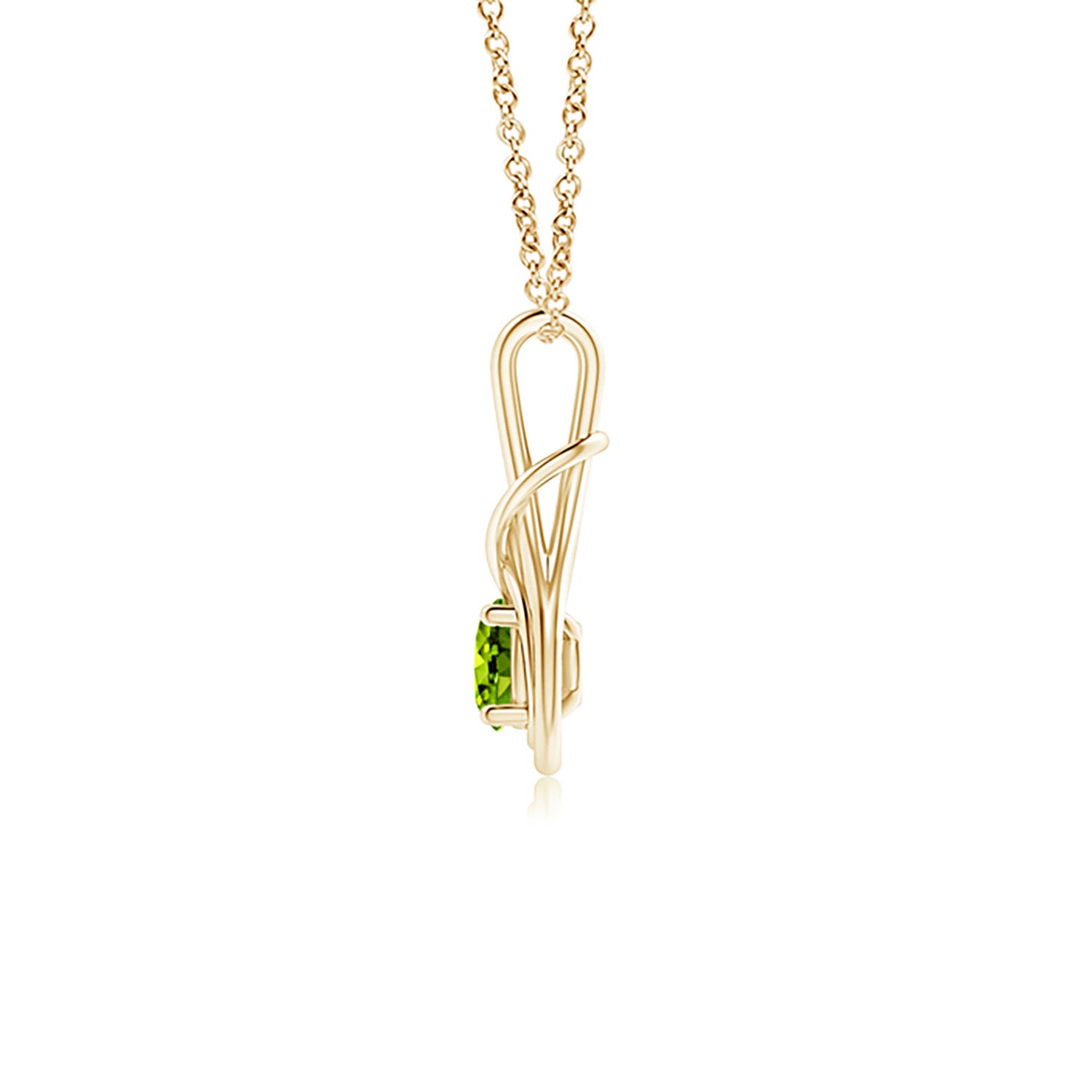 AAAA - Peridot / 0.55 CT / 14 KT Yellow Gold