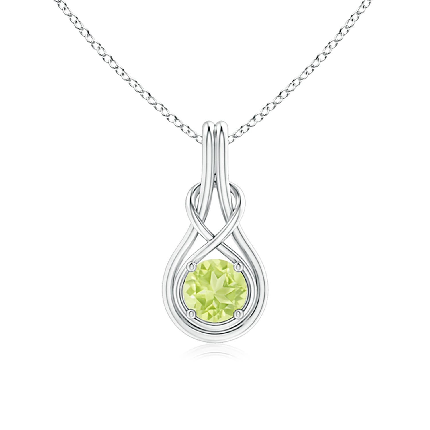 A - Peridot / 0.95 CT / 14 KT White Gold