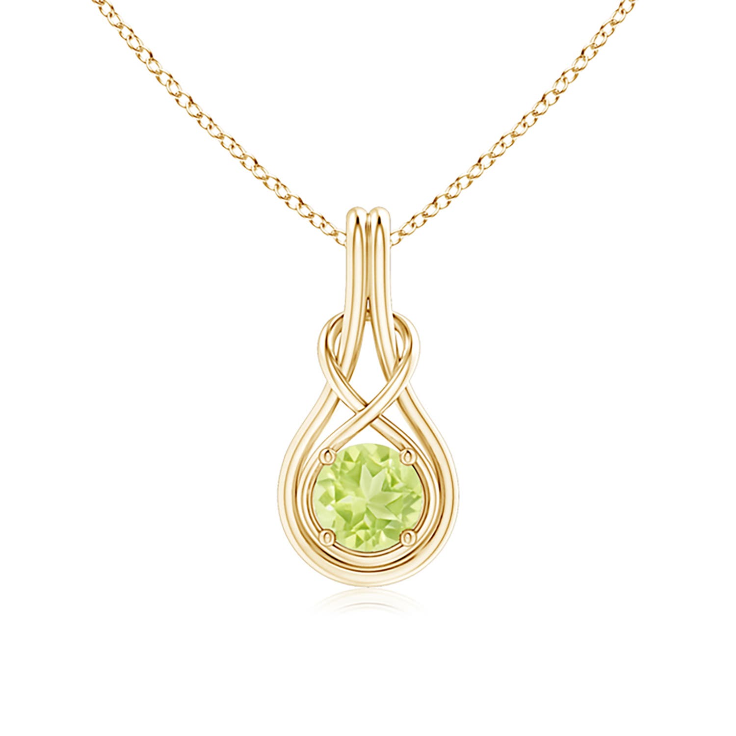 A - Peridot / 0.95 CT / 14 KT Yellow Gold