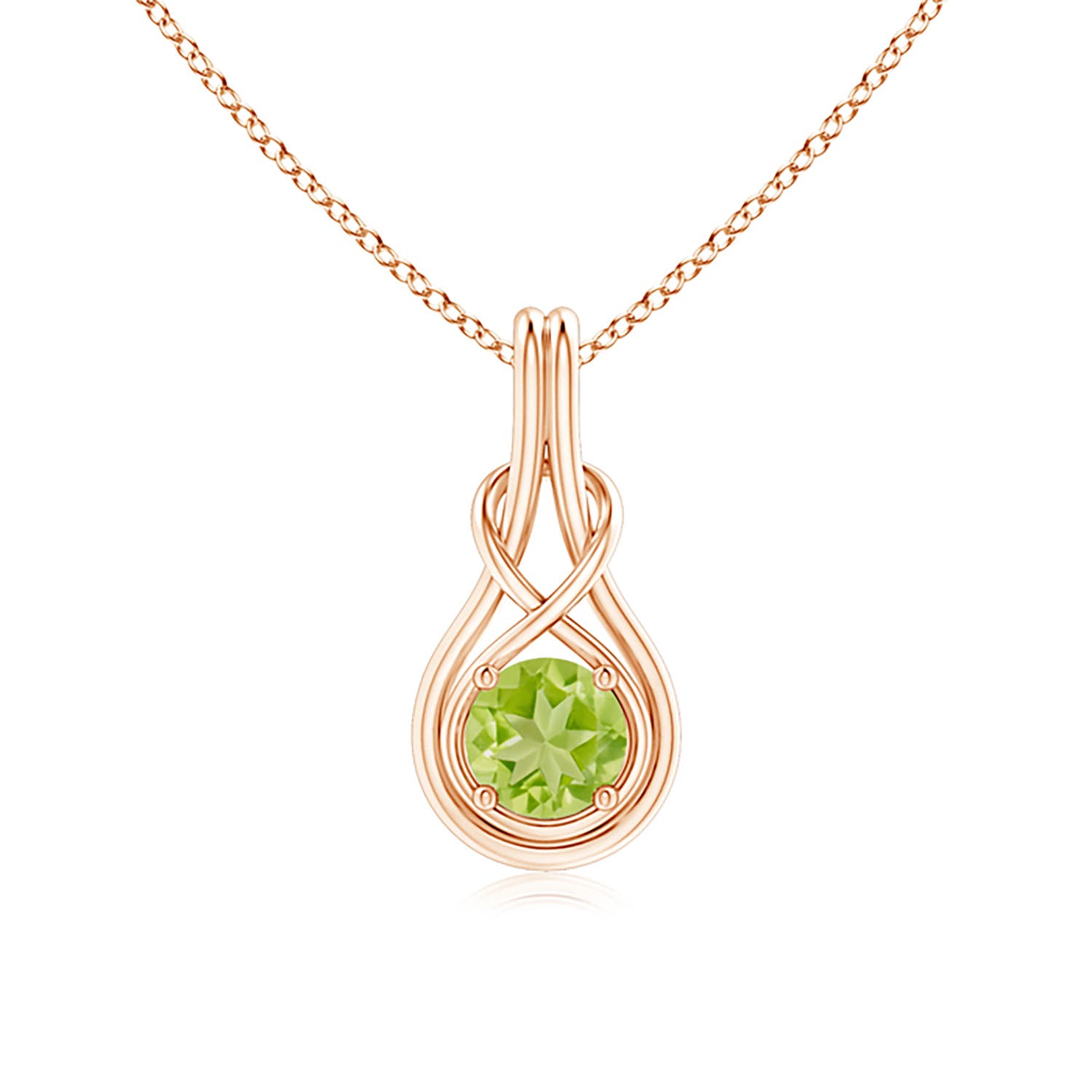 AA - Peridot / 0.95 CT / 14 KT Rose Gold