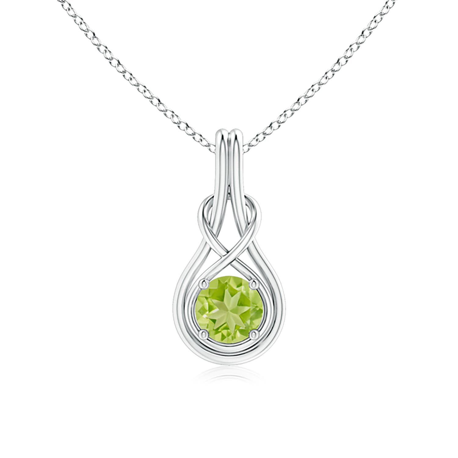 AA - Peridot / 0.95 CT / 14 KT White Gold