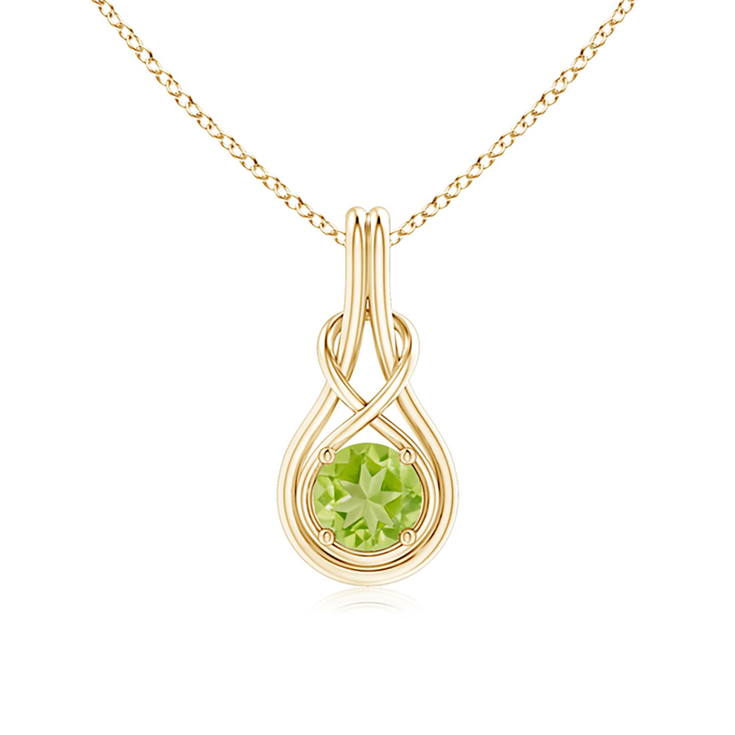 AA - Peridot / 0.95 CT / 14 KT Yellow Gold