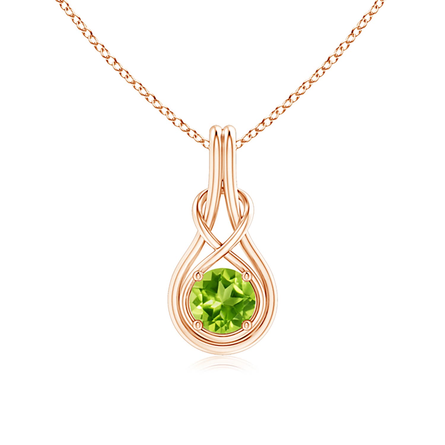 AAA - Peridot / 0.95 CT / 14 KT Rose Gold