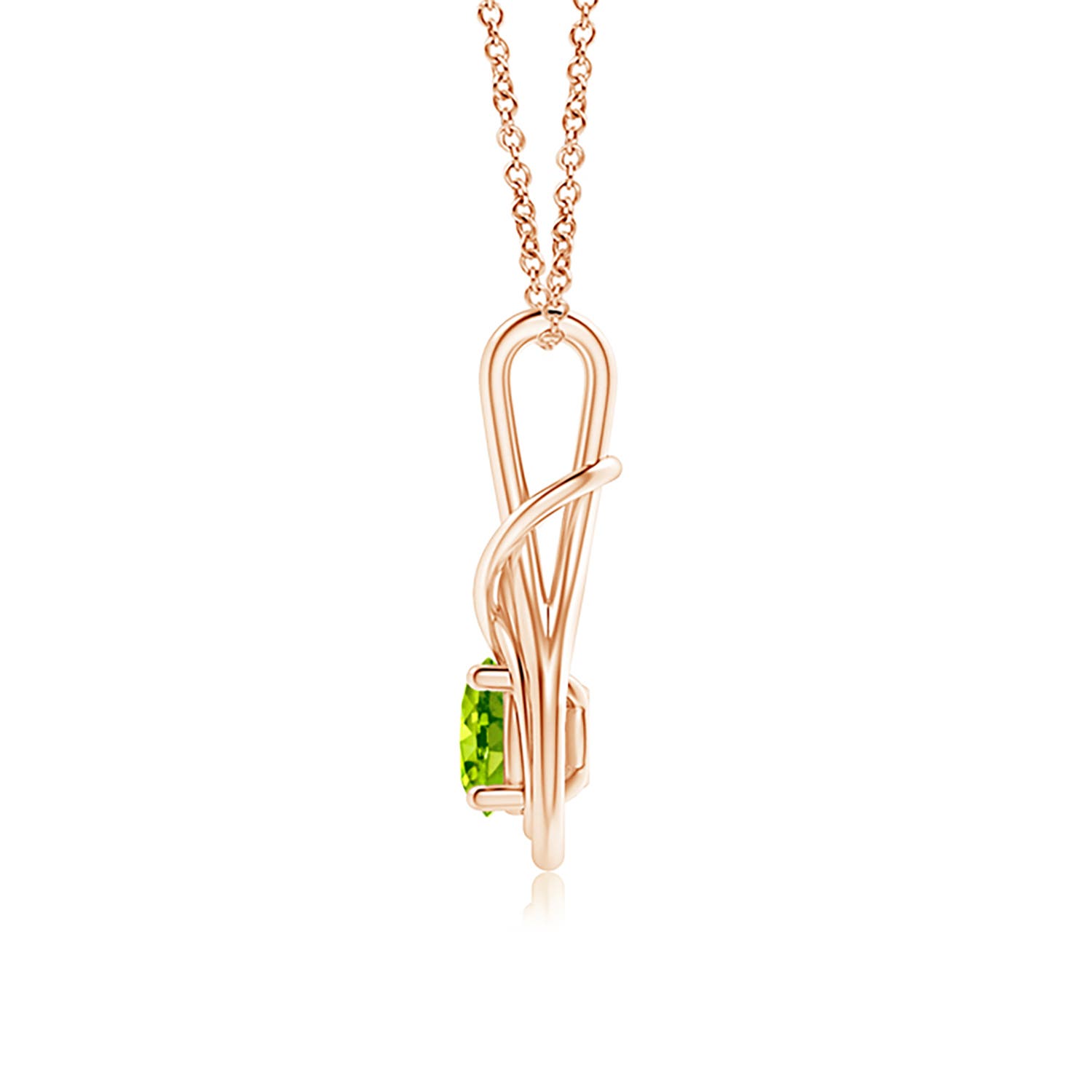 AAA - Peridot / 0.95 CT / 14 KT Rose Gold