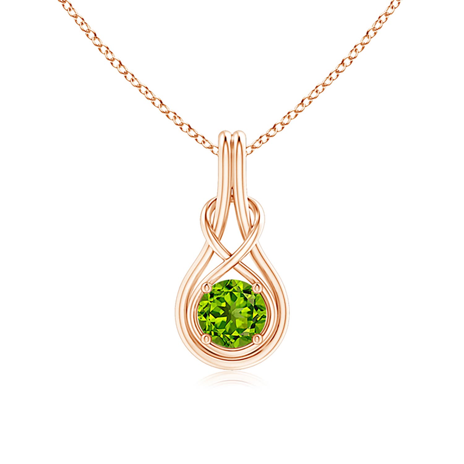 AAAA - Peridot / 0.95 CT / 14 KT Rose Gold