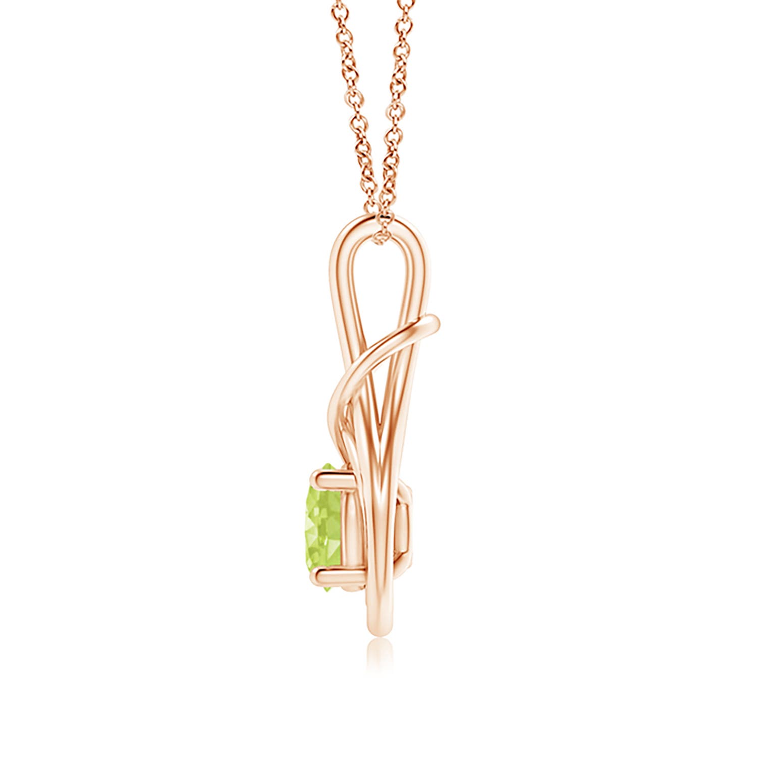 A - Peridot / 1.4 CT / 14 KT Rose Gold