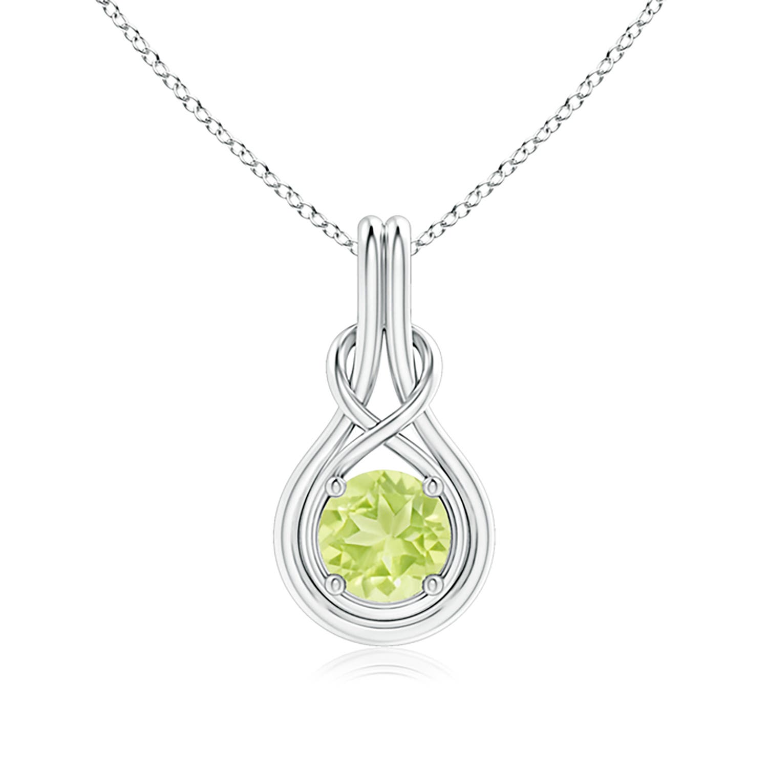 A - Peridot / 1.4 CT / 14 KT White Gold