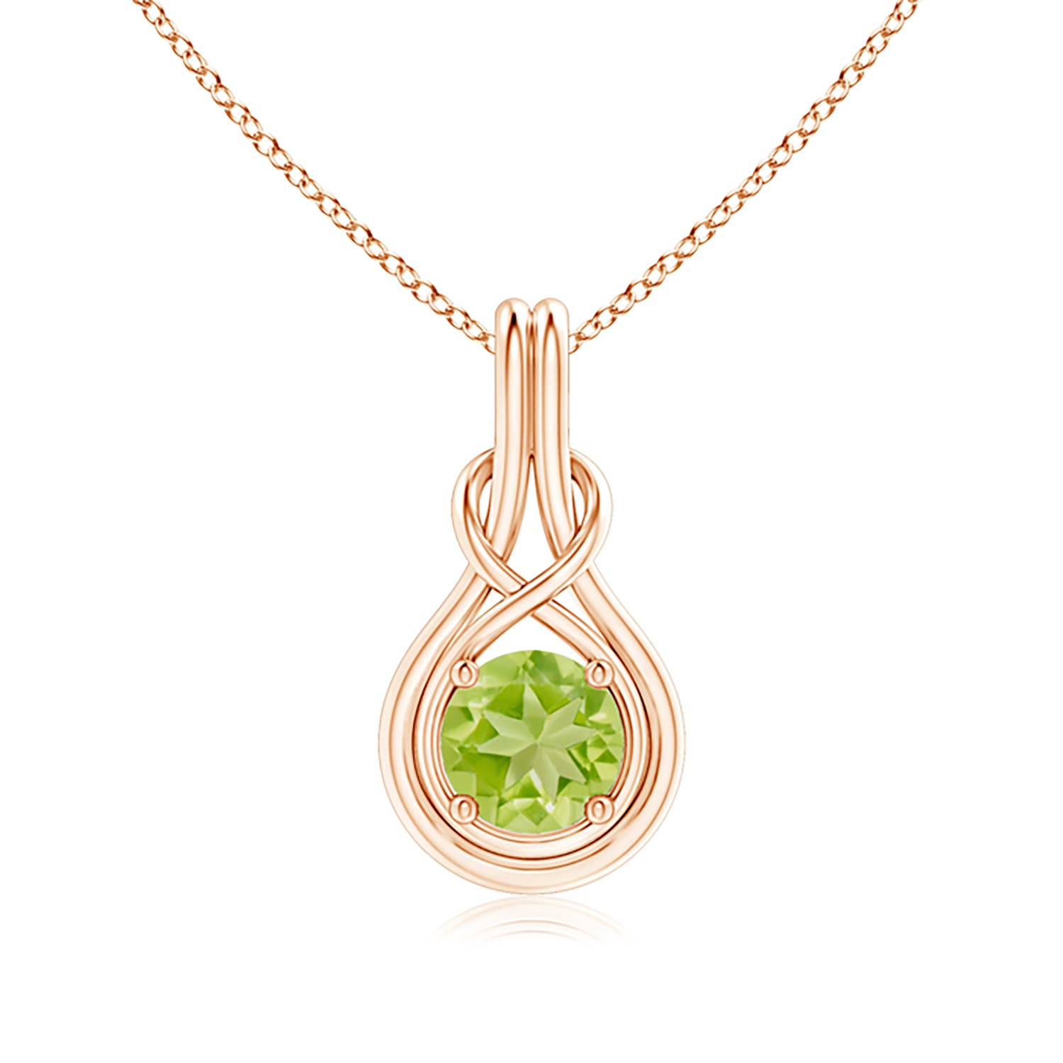 AA - Peridot / 1.4 CT / 14 KT Rose Gold