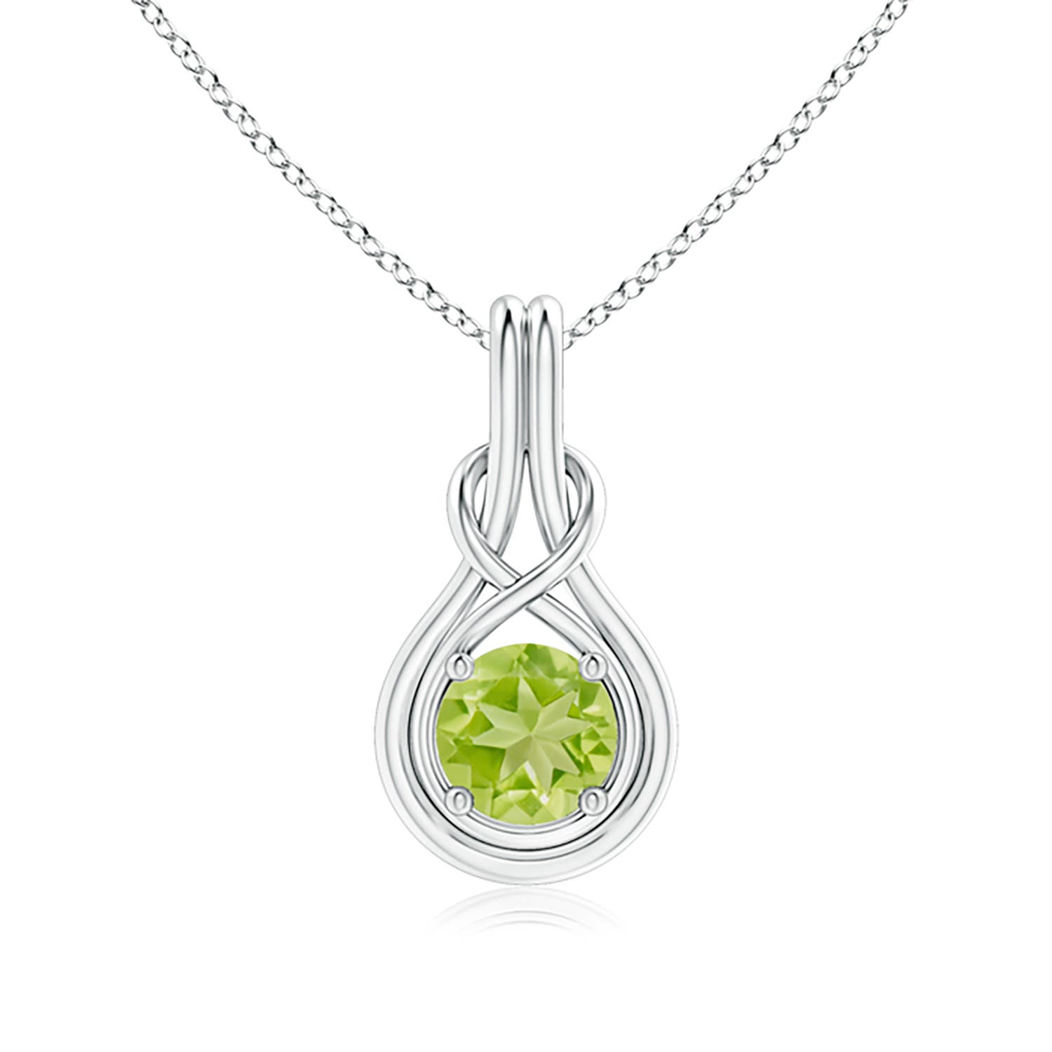 AA - Peridot / 1.4 CT / 14 KT White Gold