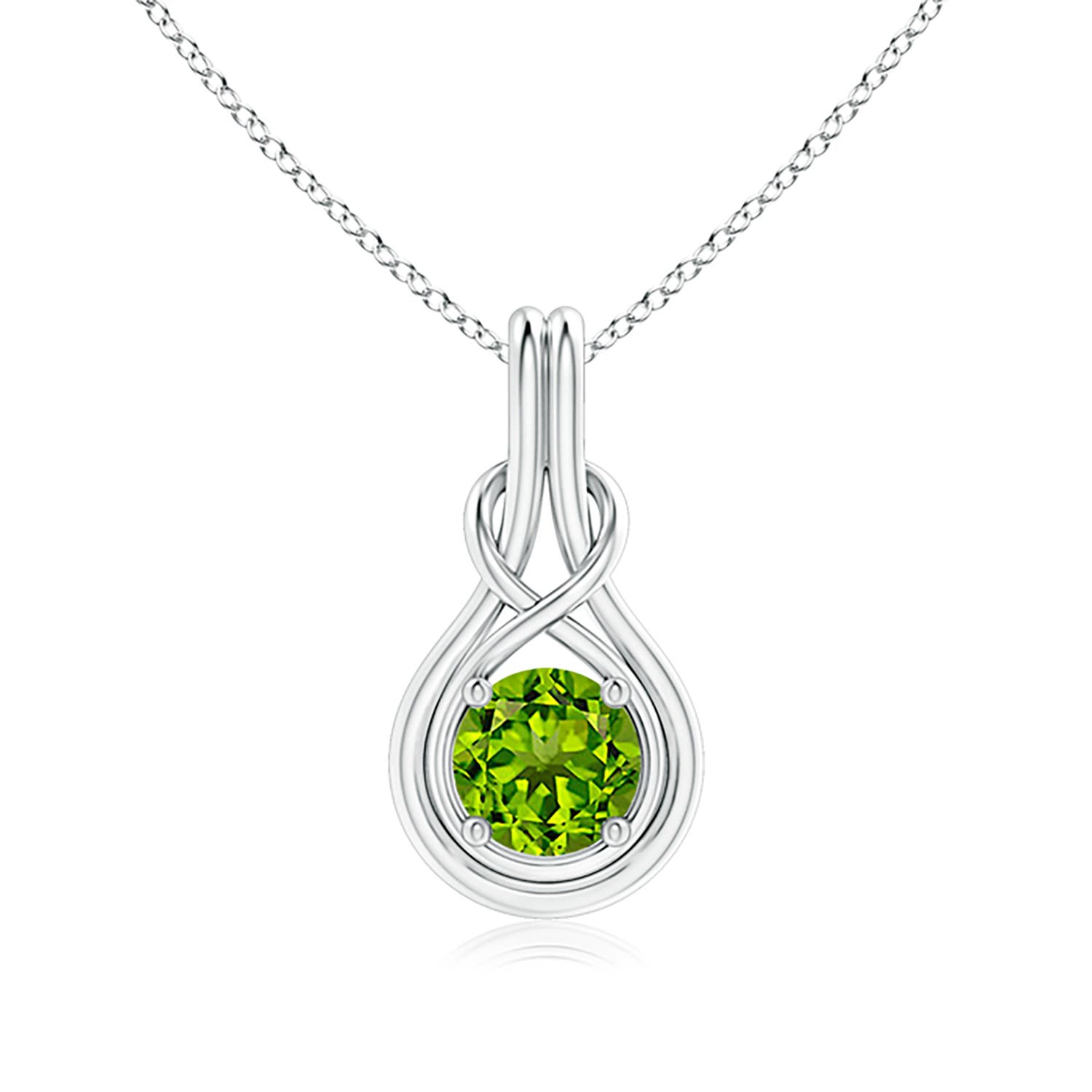 AAAA - Peridot / 1.4 CT / 14 KT White Gold