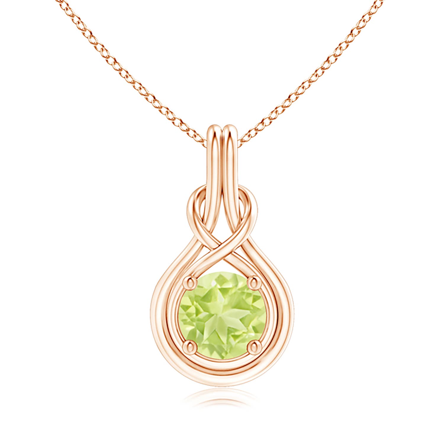 A - Peridot / 2 CT / 14 KT Rose Gold