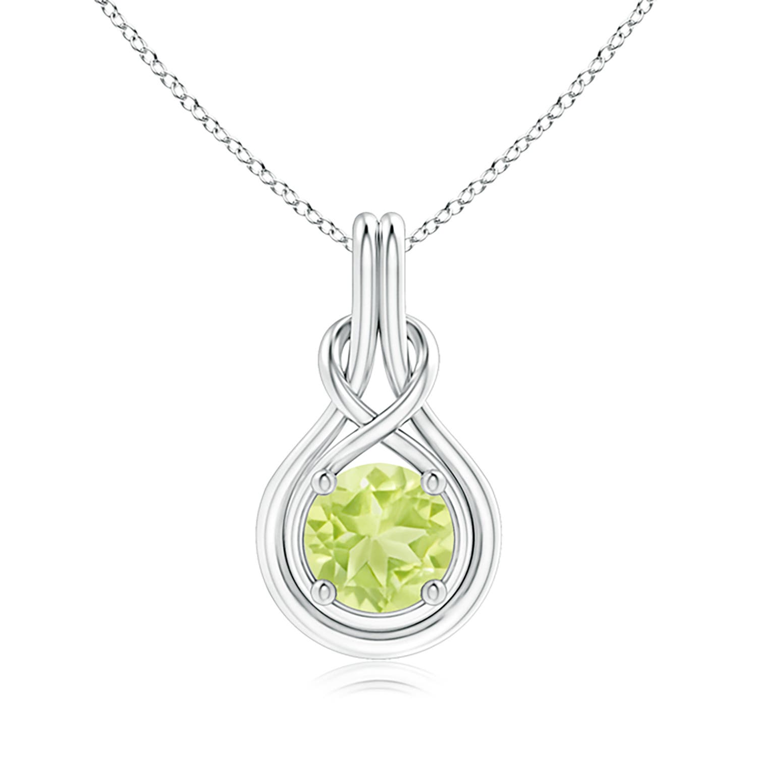 A - Peridot / 2 CT / 14 KT White Gold