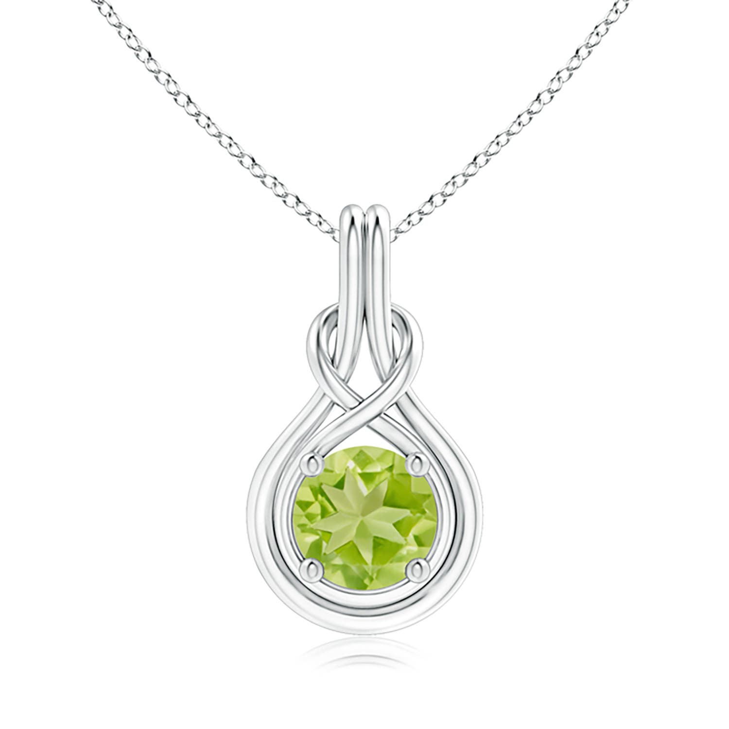 AA - Peridot / 2 CT / 14 KT White Gold