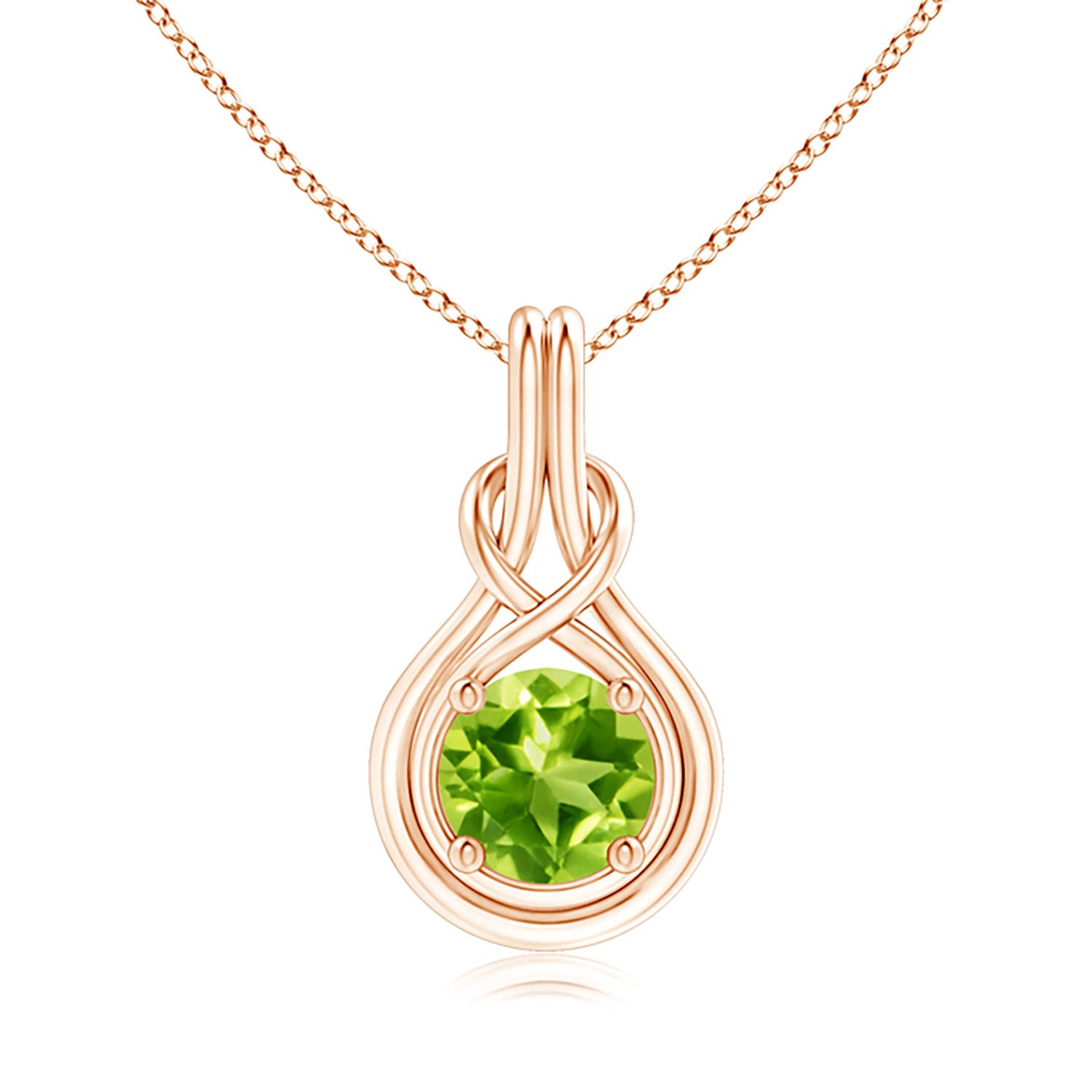 AAA - Peridot / 2 CT / 14 KT Rose Gold