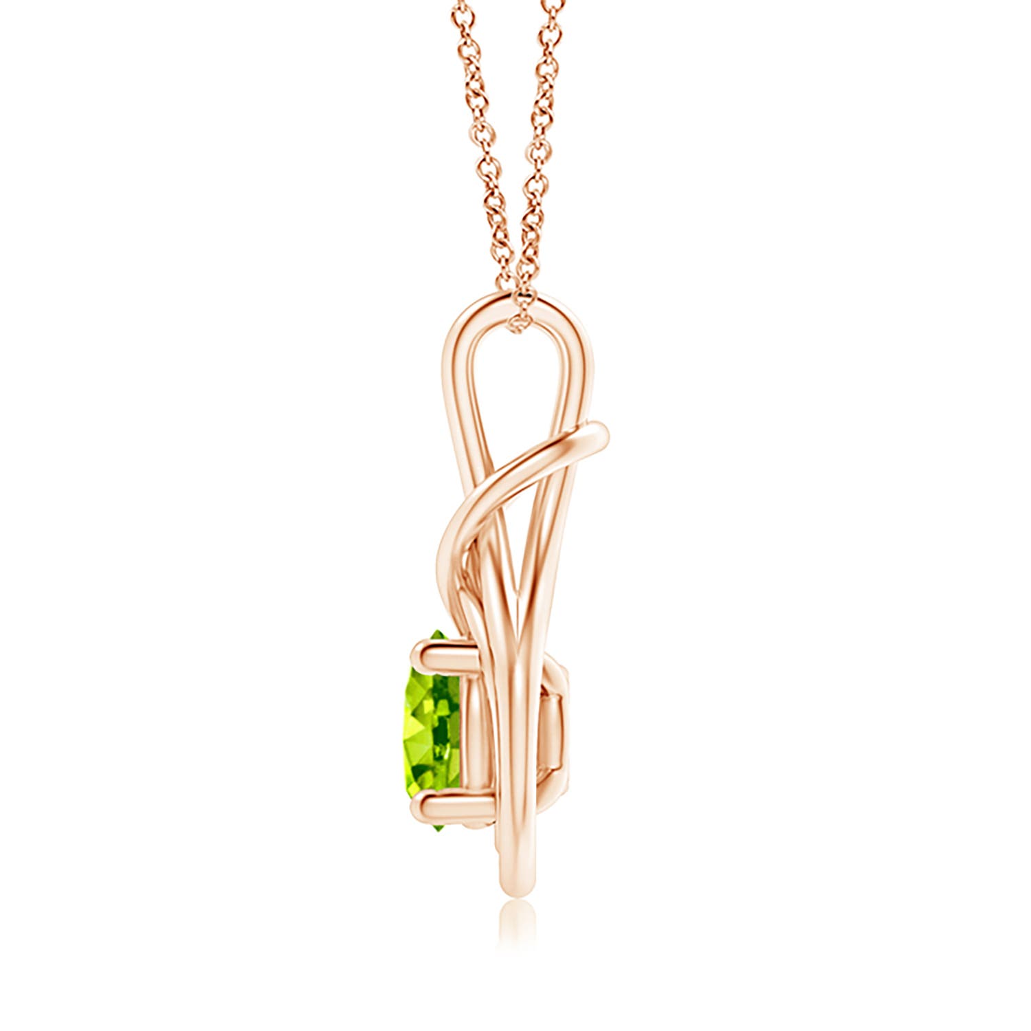 AAA - Peridot / 2 CT / 14 KT Rose Gold