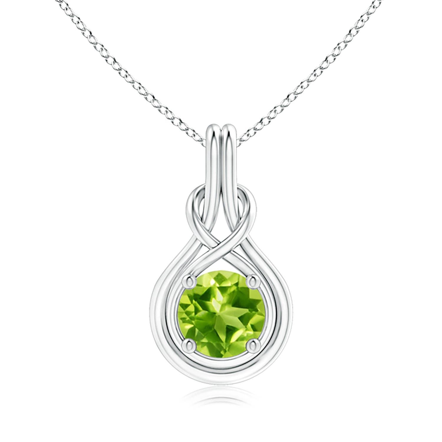 AAA - Peridot / 2 CT / 14 KT White Gold