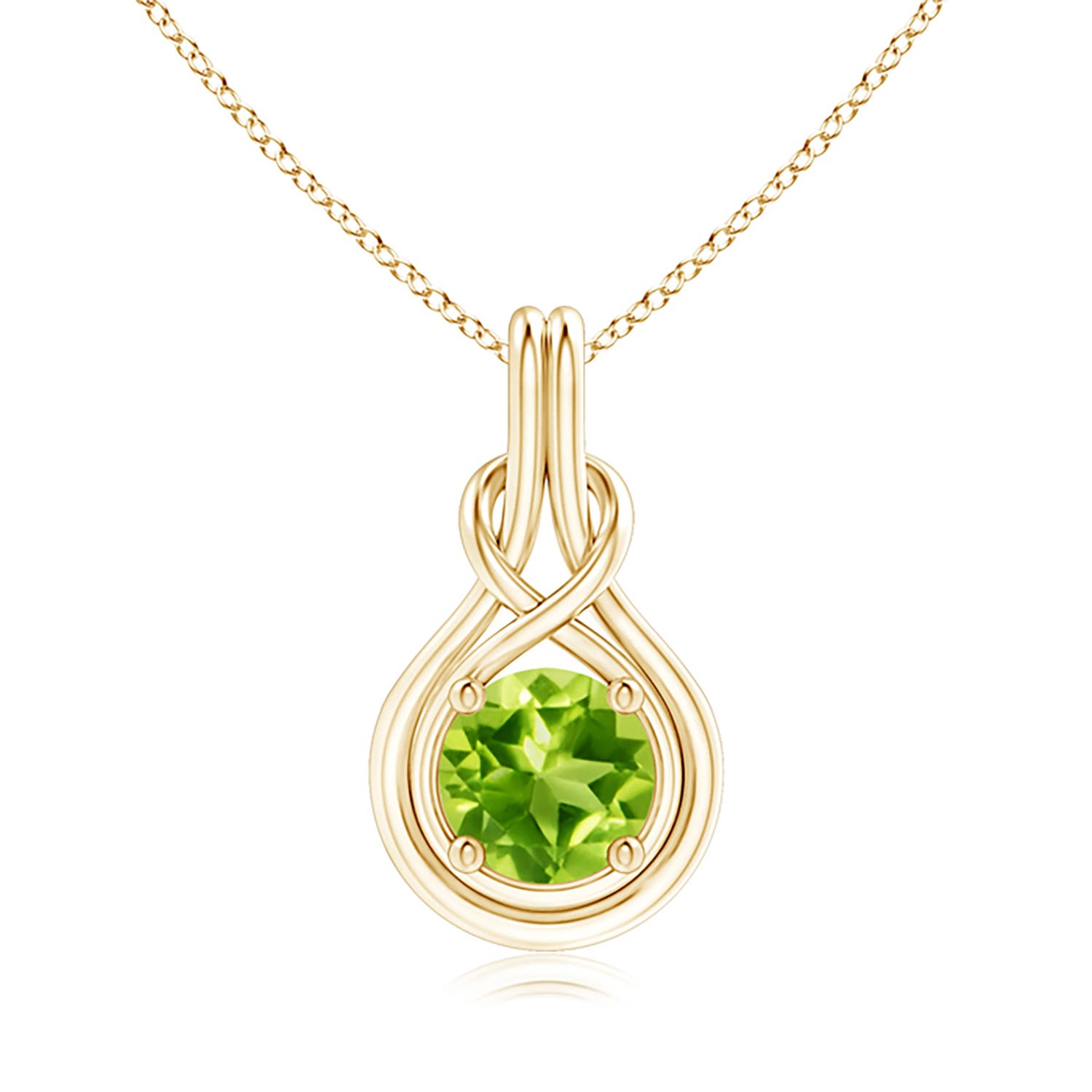 AAA - Peridot / 2 CT / 14 KT Yellow Gold