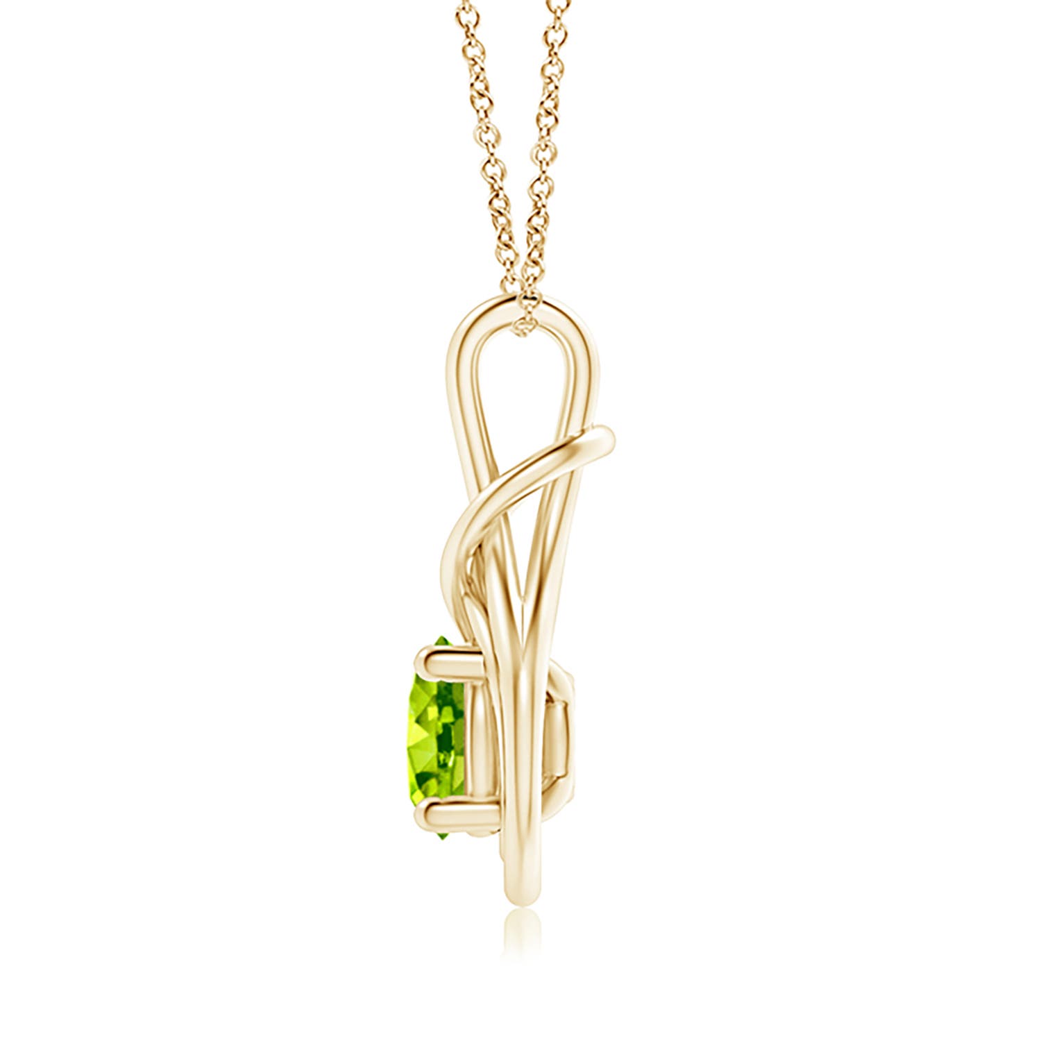 AAA - Peridot / 2 CT / 14 KT Yellow Gold